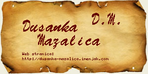 Dušanka Mazalica vizit kartica